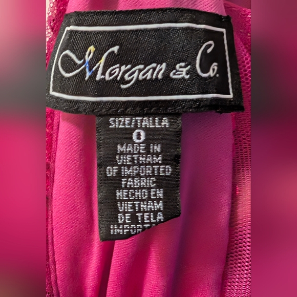 Morgan & Co. Fuchsia Sequin V-Neck Maxi Dress - Picture 8 of 8